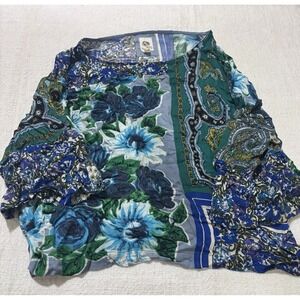 Anthropologie Tiny Ellery Floral Mix Print Women's Medium Blouse shirt resort